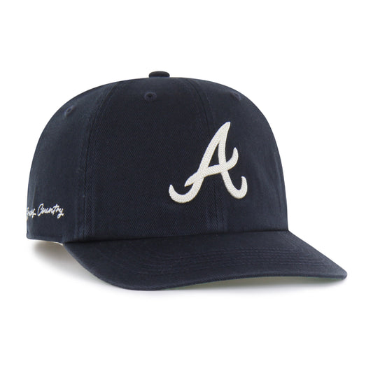 ATLANTA BRAVES CHAIN SIDE STITCH '47 CLEAN UP FLAT BRIM