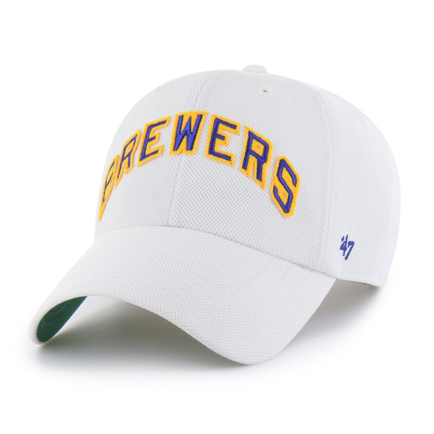 MILWAUKEE BREWERS COOPERSTOWN GRANDSTAND PIQUE SCRIPT '47 CLEAN UP